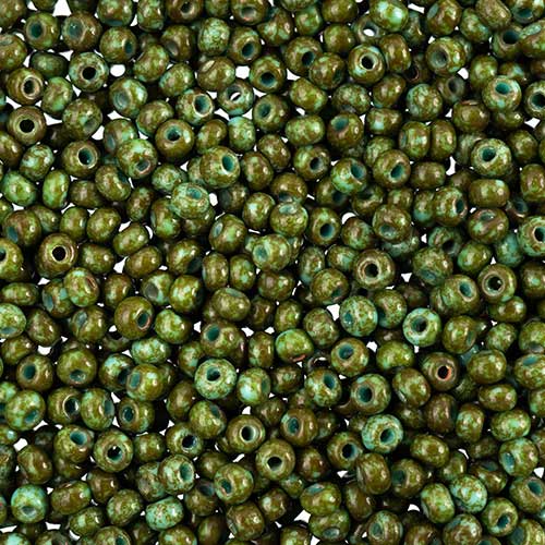 Czech Seed Beads - 8/0 - Turquoise Travertine (22g)