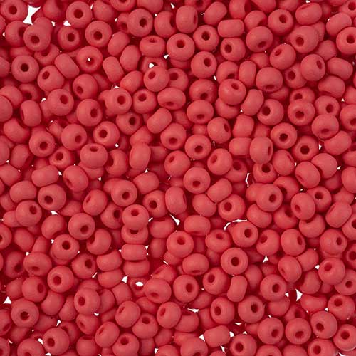 Czech Seed Beads - 8/0 - Permalux Red Matte (22g)