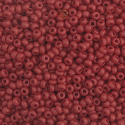 Czech Seed Beads - 10/0 - Opaque Medium Red (22g)