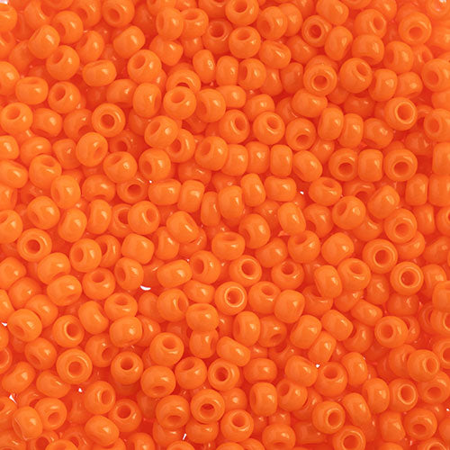 Czech Seed Beads - 10/0 - Opaque Orange (22g)