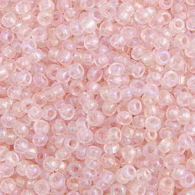 Czech Seed Beads - 10/0 - Transparent Light Pink Rainbow (22g)
