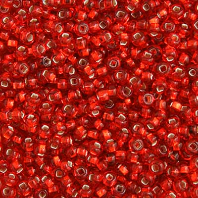 Czech Seed Beads - 10/0 - Silver Lined Lt Red (22g)