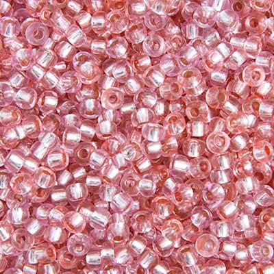 Czech Seed Beads - 10/0 - Transparent Pink Mix Silver Lined (22g)