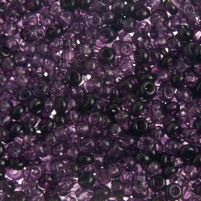 Czech Seed Beads - 10/0 - Transparent  Amethyst Mix (22g)