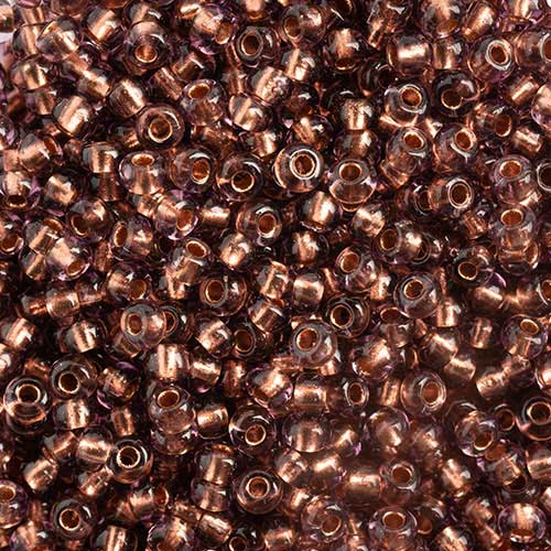 Czech Seed Beads - 10/0 - Copper Lined Amethyst (22g)