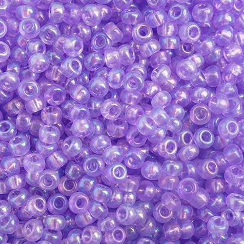 Czech Seed Beads - 10/0 - Transparent Mauve Rainbow AB (22g)