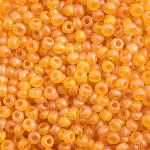 Czech Seed Beads - 10/0 - Transparent Gold Yellow Matte AB (22g)