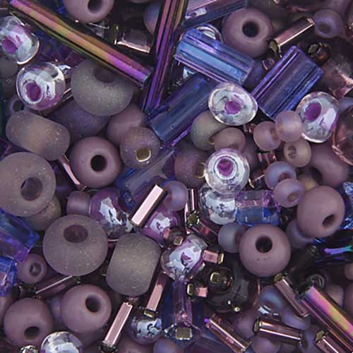 Czech Seed Beads - 10/0 - Assorted 10/0 Purple (22g)