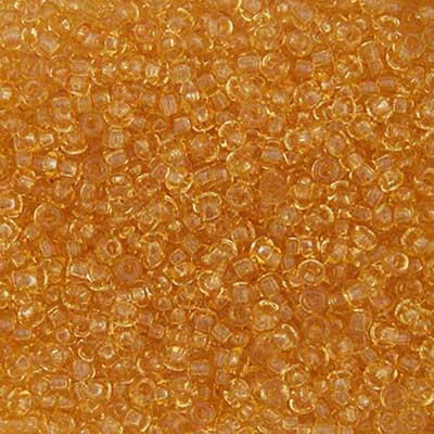 Czech Seed Beads - 10/0 - Transparent Light Topaz (22g)