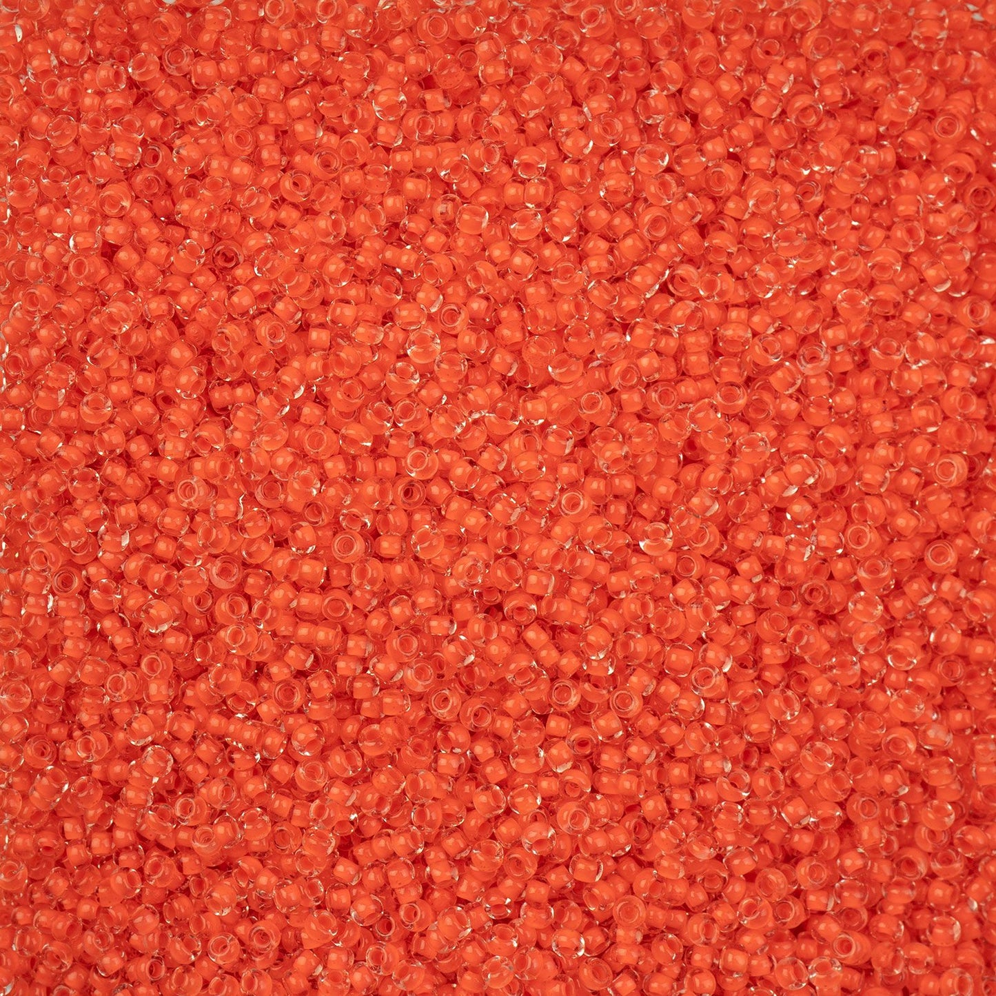 Czech Seed Beads - 10/0 - Crystal Color Lined Terra Intensive Orange (22g)