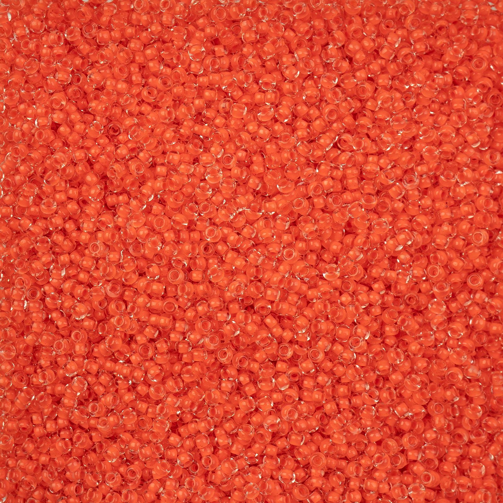 Czech Seed Beads - 10/0 - Crystal Color Lined Terra Intensive Orange (22g)