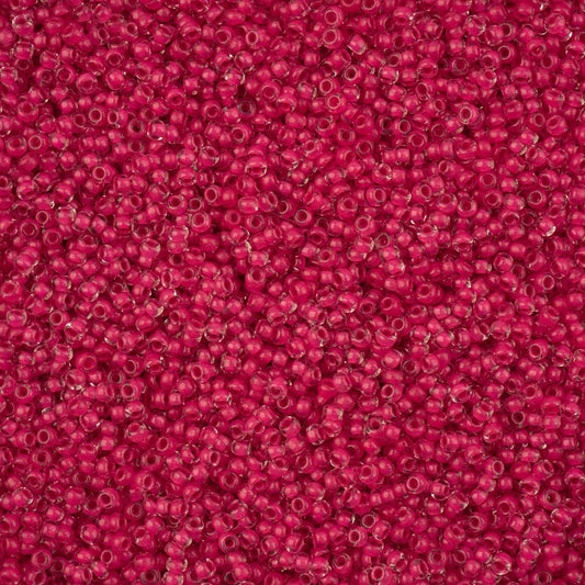 Czech Seed Beads - 10/0 - Crystal Color Lined Terra Intensive Rose (22g)
