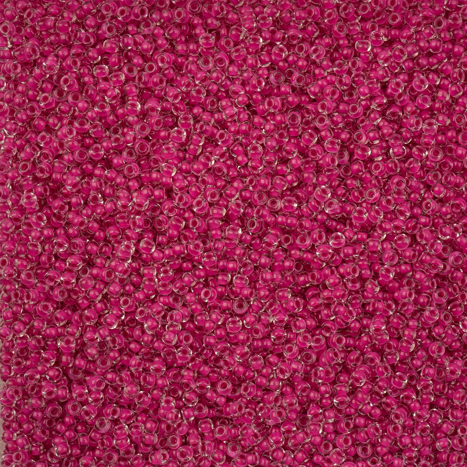 Czech Seed Beads - 10/0 - Crystal Color Lined Terra Intensive Pink (22g)