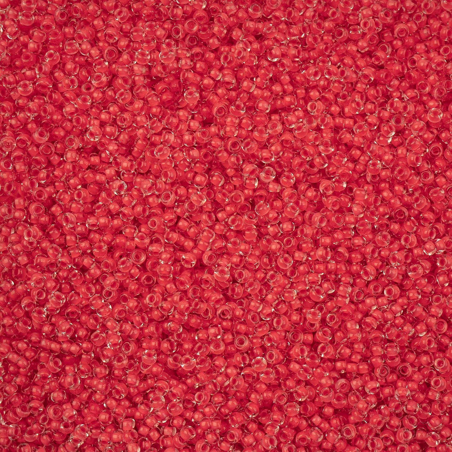 Czech Seed Beads - 10/0 - Crystal Color Lined Terra Intensive Red (22g)