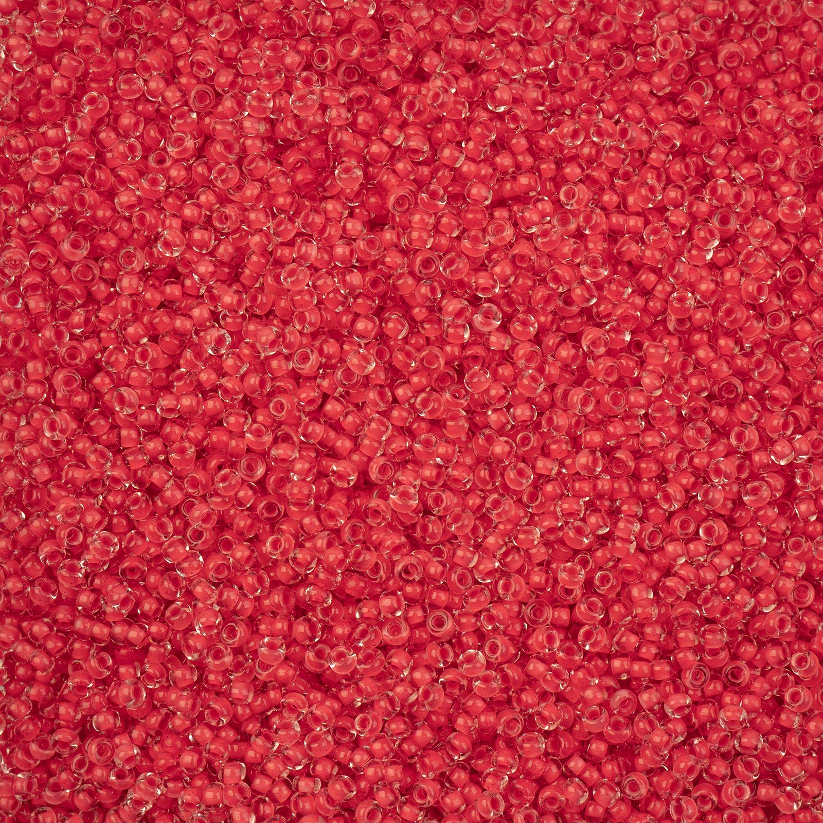 Czech Seed Beads - 10/0 - Crystal Color Lined Terra Intensive Red (22g)