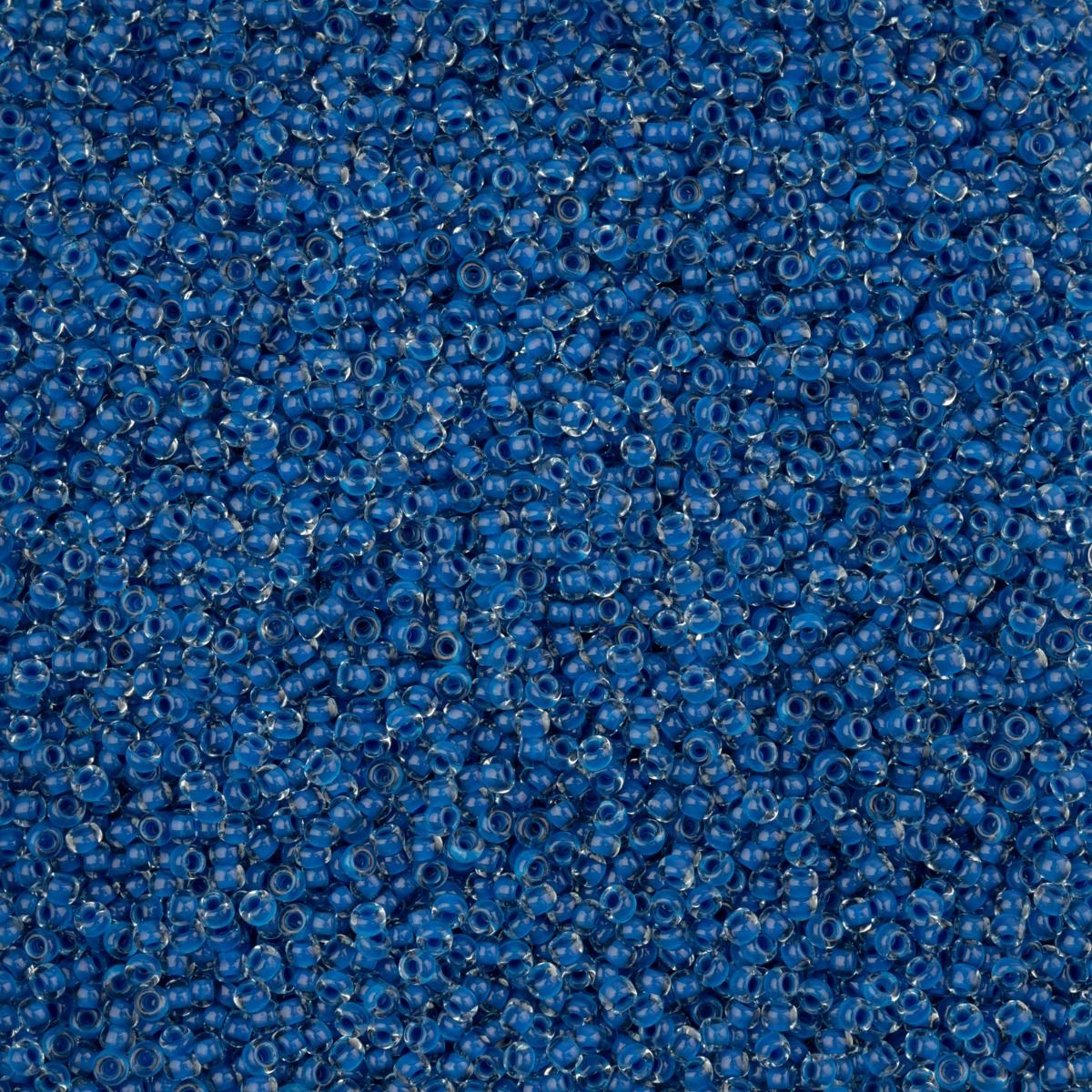 Czech Seed Beads - 10/0 - Crystal Color Lined Terra Intensive Blue (22g)