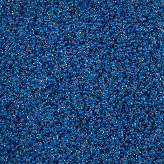 Czech Seed Beads - 10/0 - Crystal Color Lined Terra Intensive Blue (22g)
