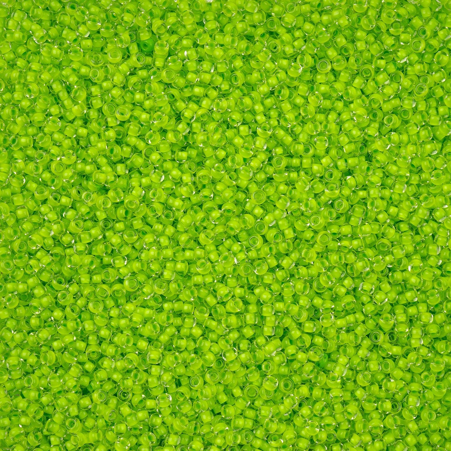 Czech Seed Beads - 10/0 - Crystal Color Lined Terra Intensive Light Green (22g)