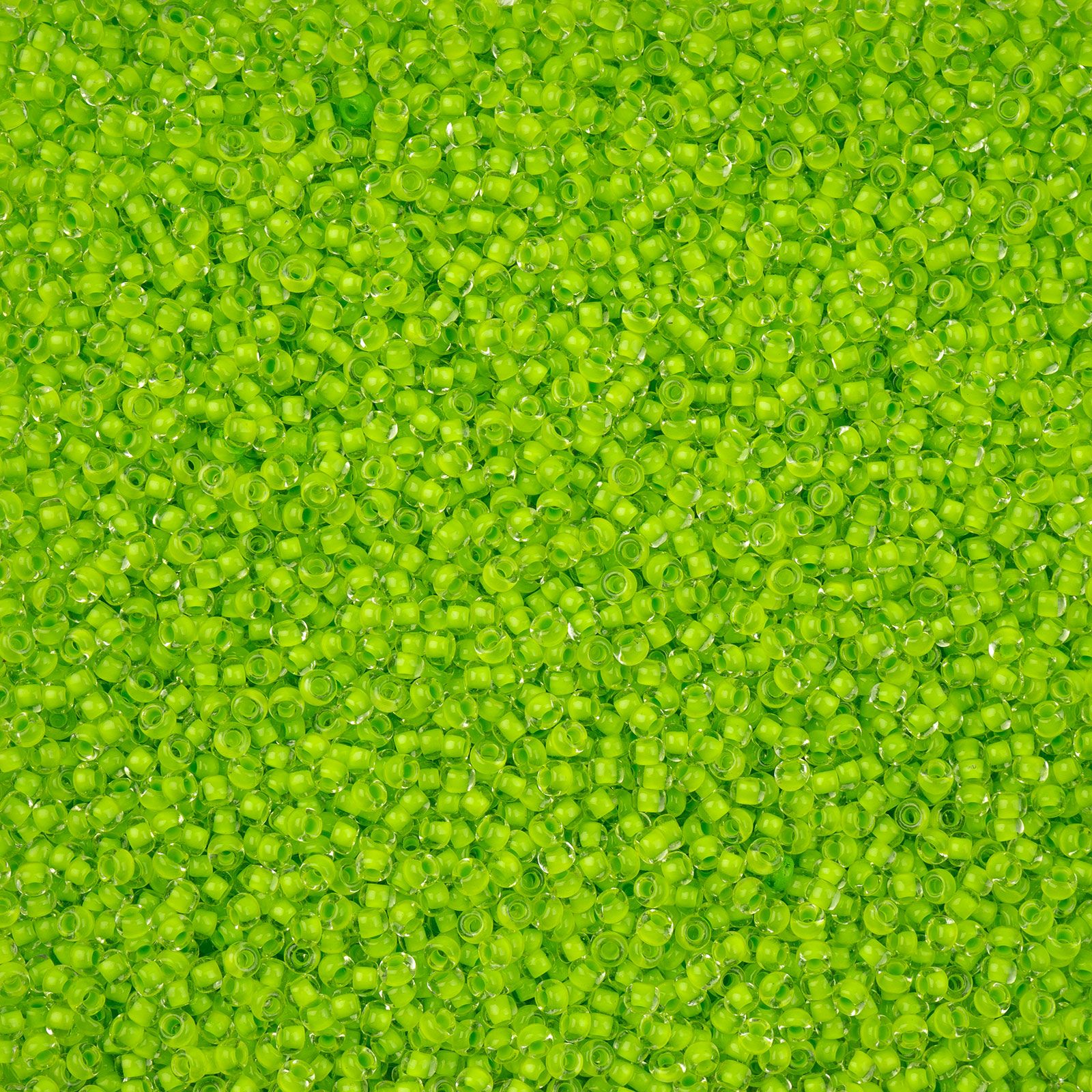 Czech Seed Beads - 10/0 - Crystal Color Lined Terra Intensive Light Green (22g)