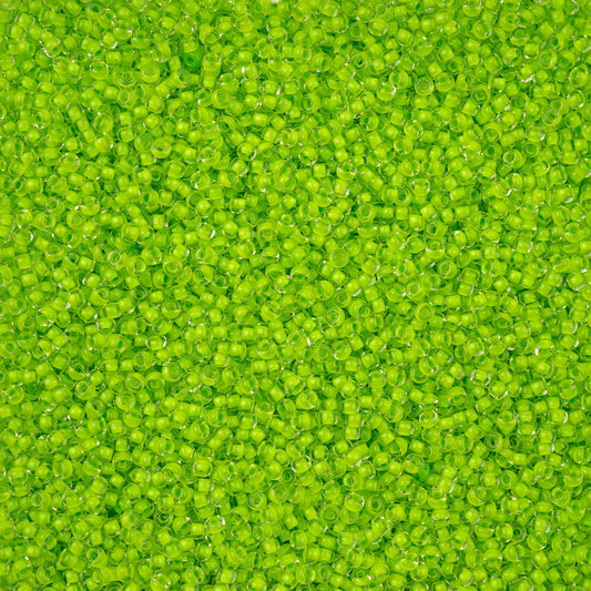 Czech Seed Beads - 10/0 - Crystal Color Lined Terra Intensive Light Green (22g)