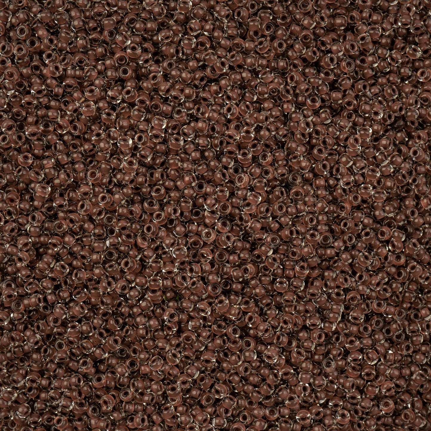 Czech Seed Beads - 10/0 - Crystal Color Lined Terra Intensive Dark Brown (22g)
