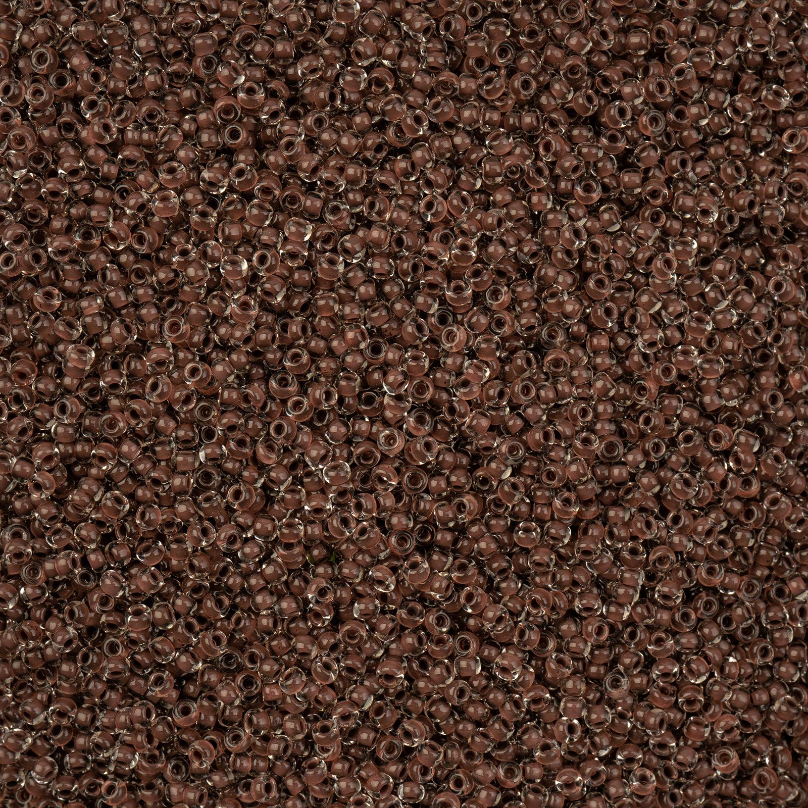 Czech Seed Beads - 10/0 - Crystal Color Lined Terra Intensive Dark Brown (22g)