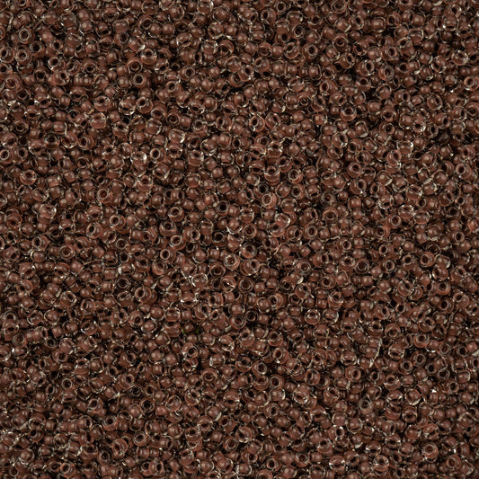 Czech Seed Beads - 10/0 - Crystal Color Lined Terra Intensive Dark Brown (22g)