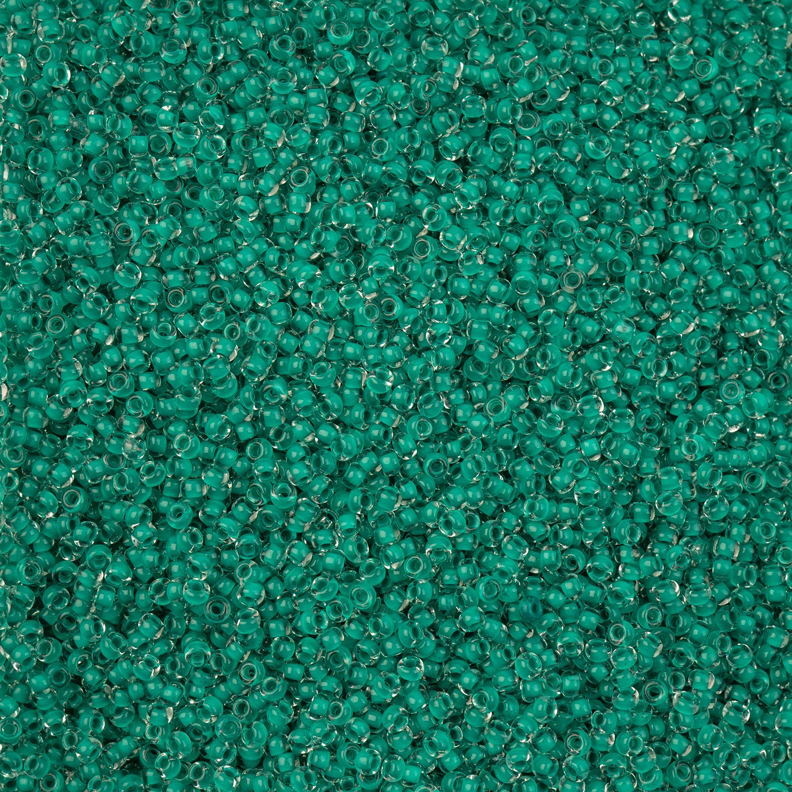 Czech Seed Beads - 10/0 - Crystal Color Lined Terra Intensive Dark Green (22g)