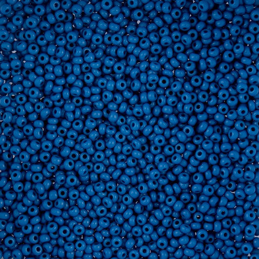 Czech Seed Beads - 10/0 - Natural Opaque Medium Blue (22g)