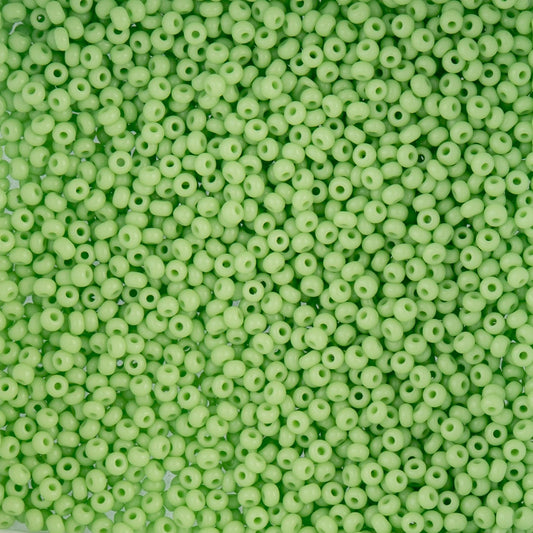 Czech Seed Beads - 10/0 - Natural Opaque Pale Green (22g)