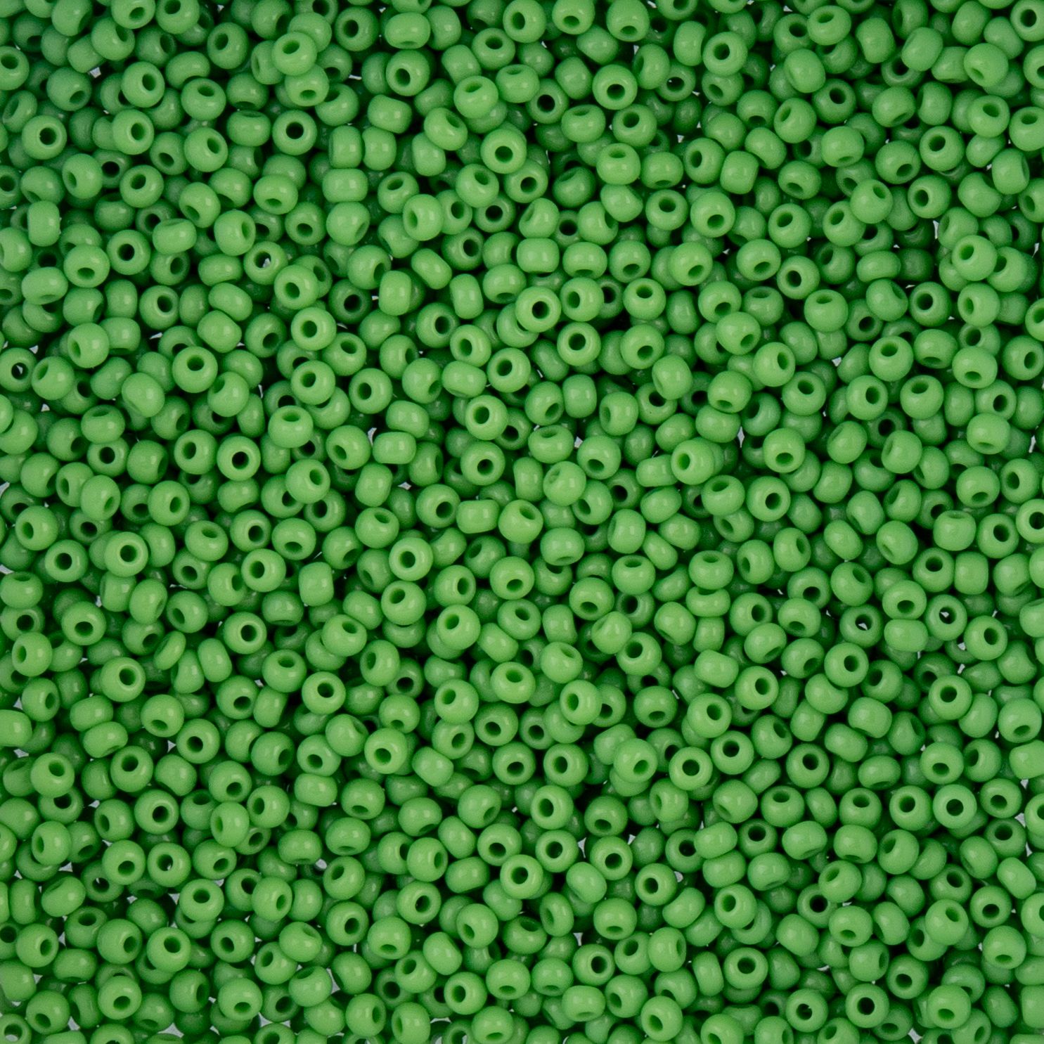 Czech Seed Beads - 10/0 - Natural Opaque Light Green (22g)