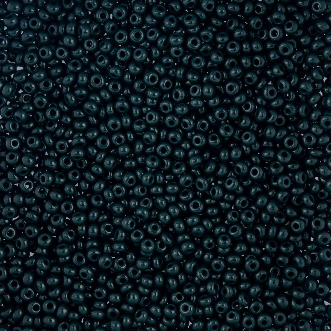 Czech Seed Beads - 10/0 - Natural Opaque Dark Green (22g)