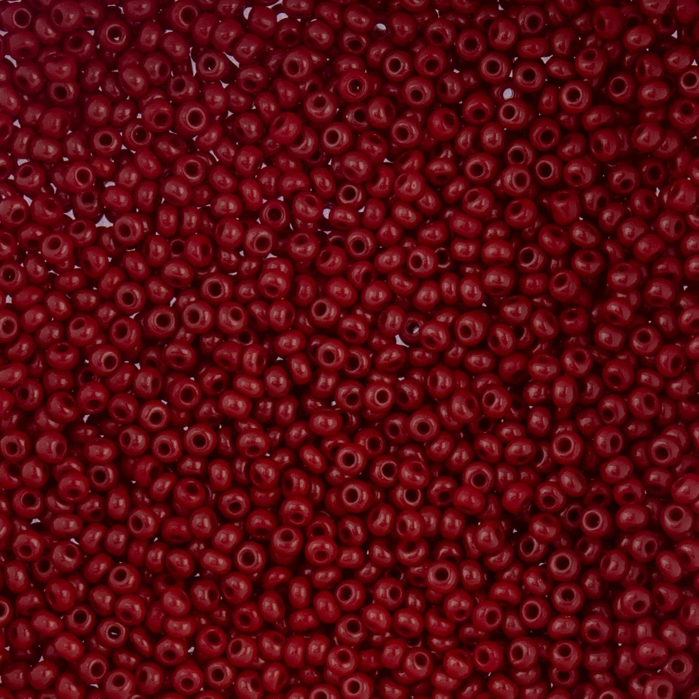 Czech Seed Beads - 10/0 - Natural Opaque Dark Red (22g)