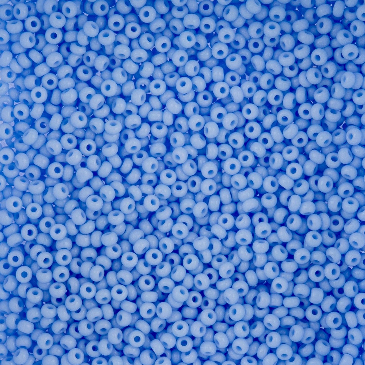 Czech Seed Beads - 10/0 - Natural Opaque Powder Blue (22g)