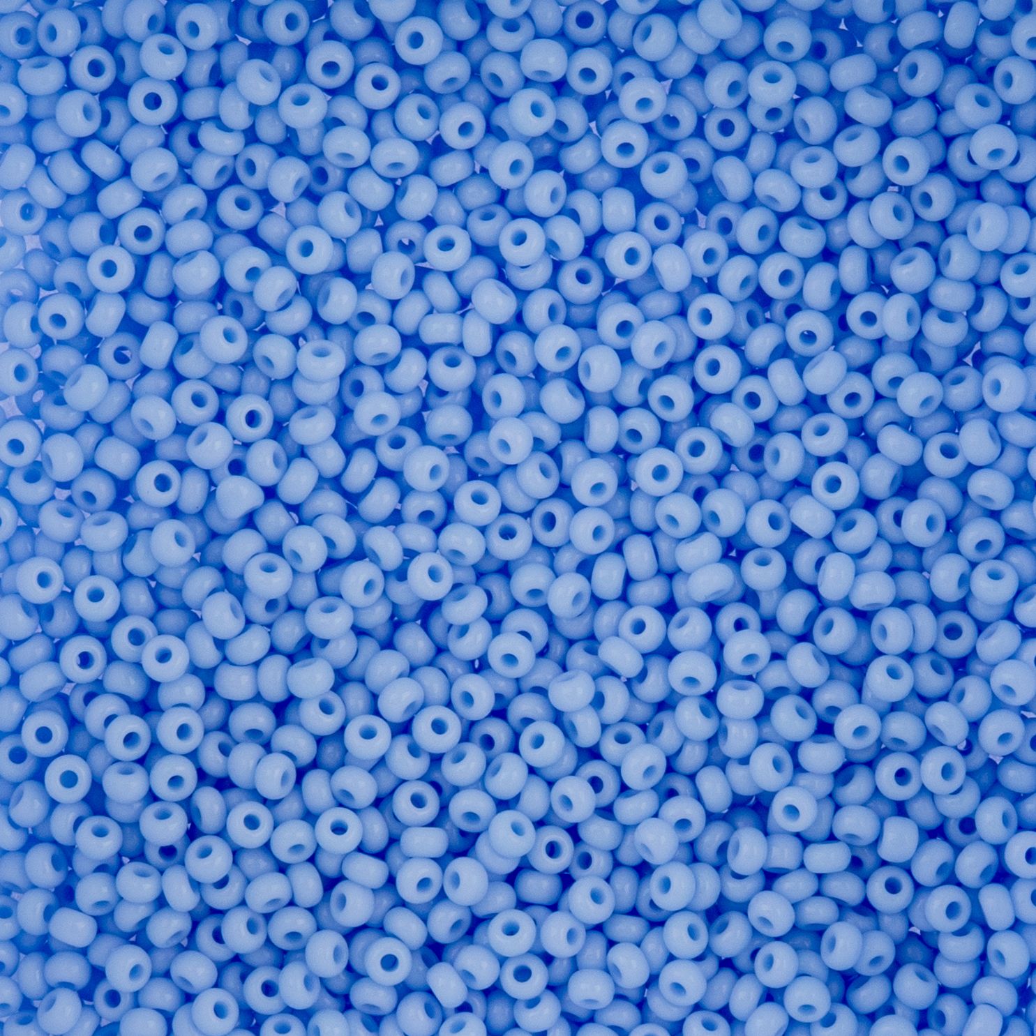 Czech Seed Beads - 10/0 - Natural Opaque Powder Blue (22g)