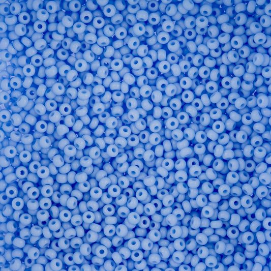 Czech Seed Beads - 10/0 - Natural Opaque Powder Blue (22g)