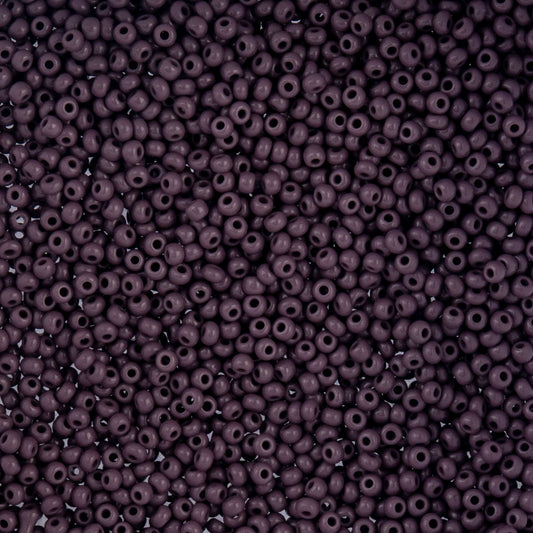 Czech Seed Beads - 10/0 - Natural Opaque Dark Mauve (22g)