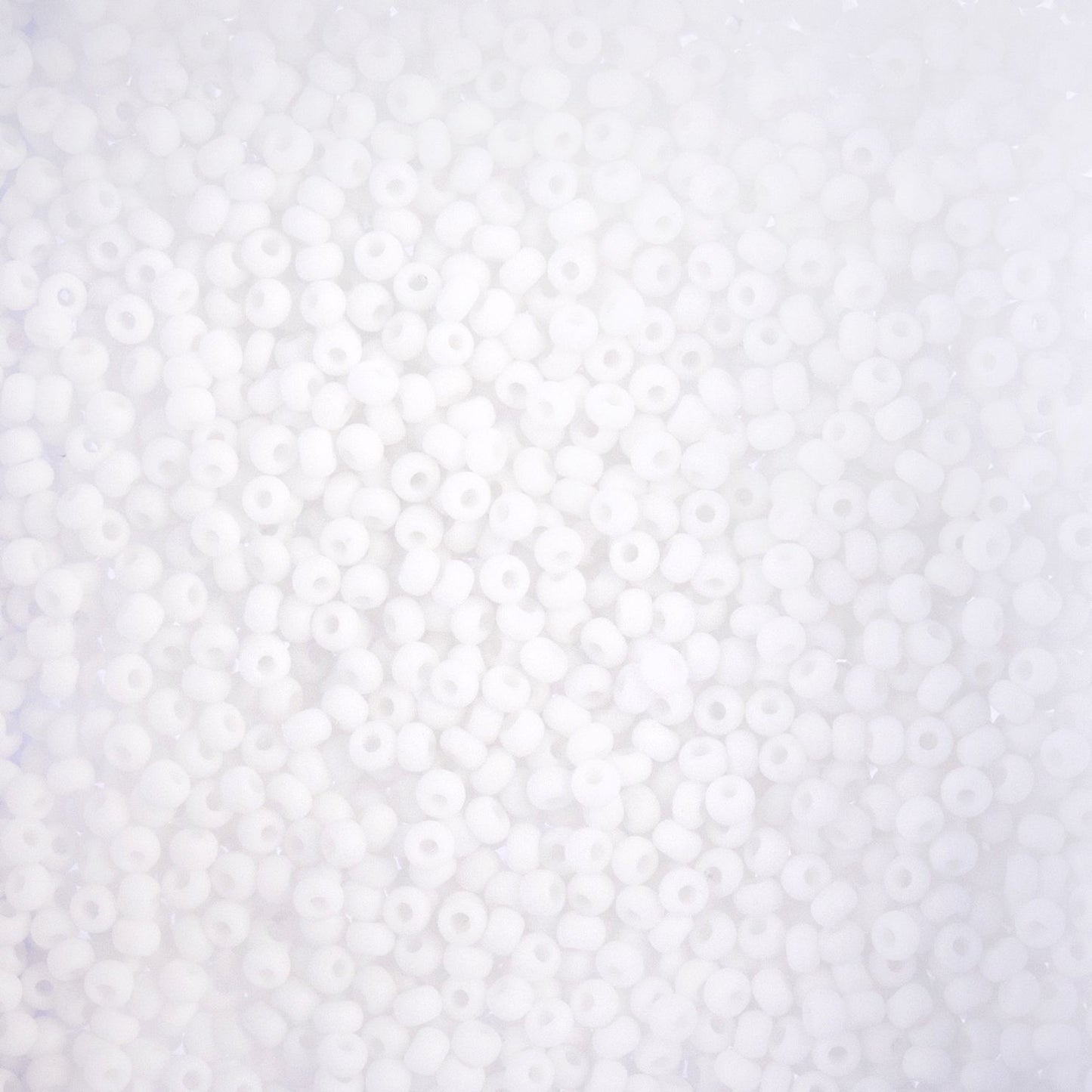 Czech Seed Beads - 10/0 - Opaque White Matte (22g)