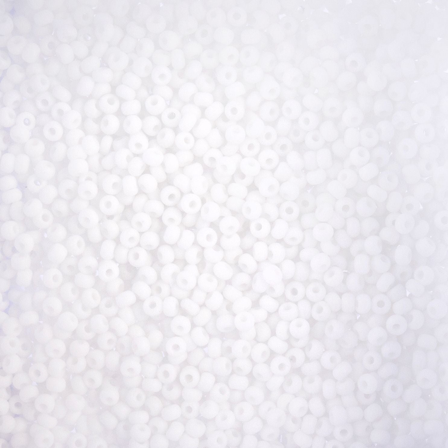 Czech Seed Beads - 10/0 - Opaque White Matte (22g)