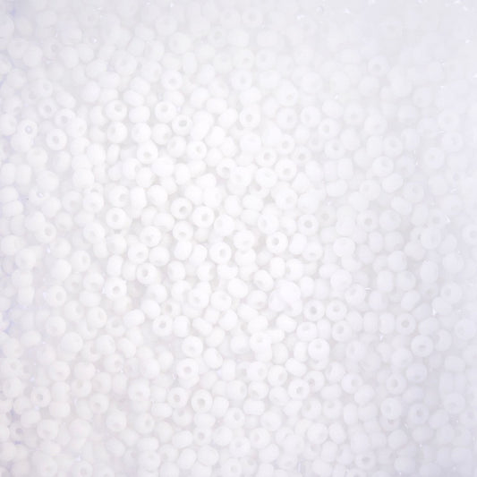 Czech Seed Beads - 10/0 - Opaque White Matte (22g)