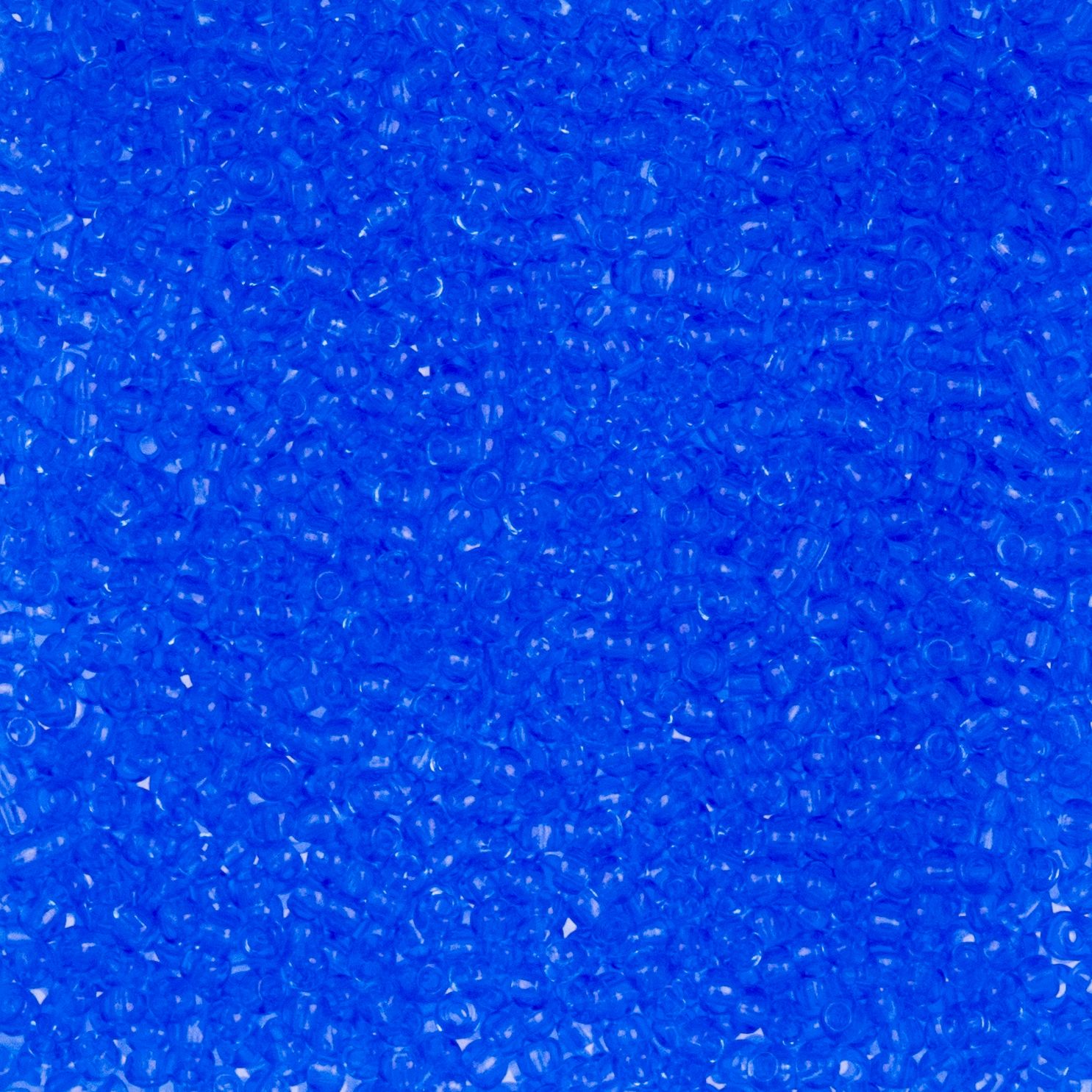 Czech Seed Beads - 10/0 - Natural Transparent Medium Blue (22g)