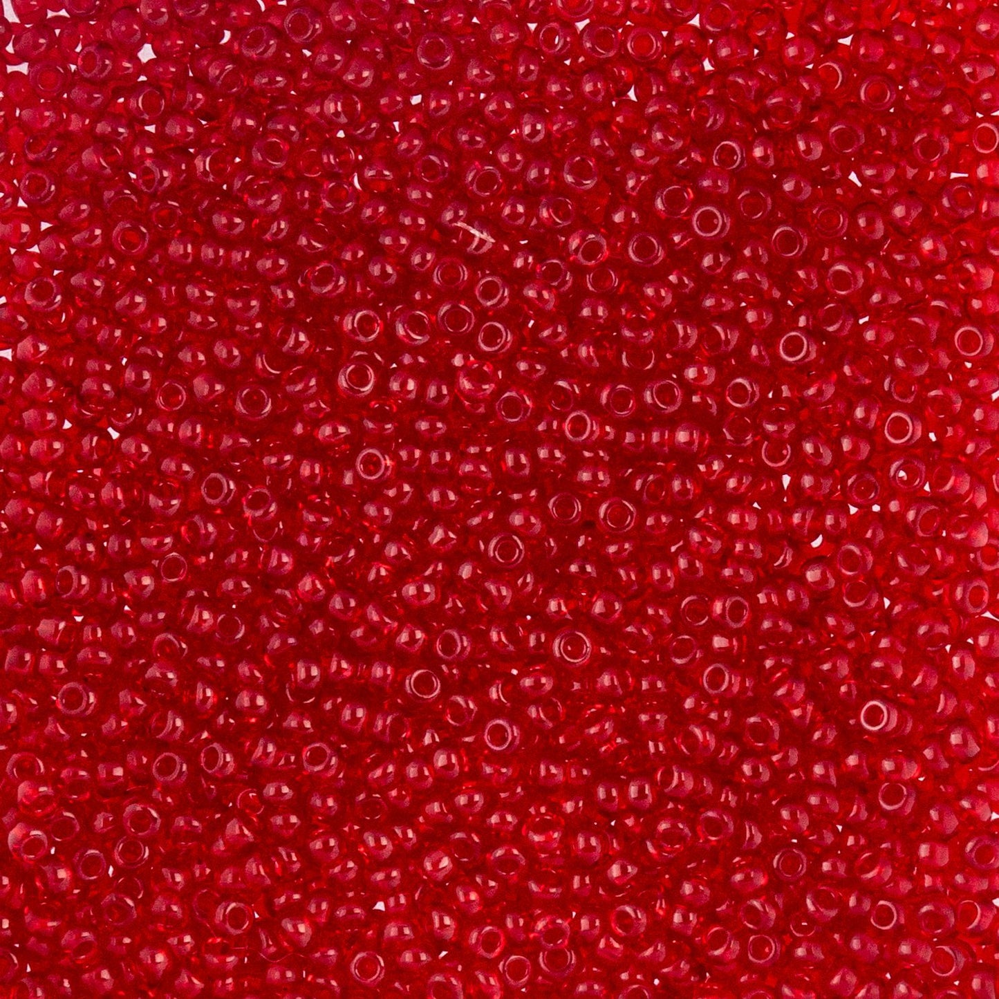 Czech Seed Beads - 10/0 - Natural Transparent Red (22g)