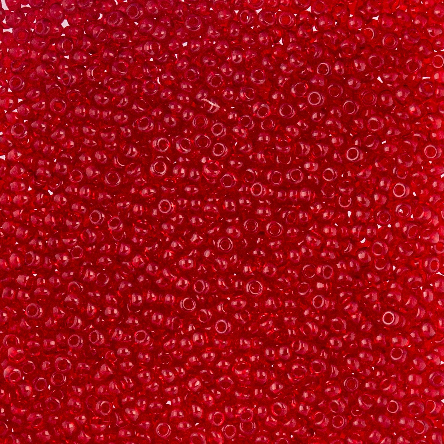 Czech Seed Beads - 10/0 - Natural Transparent Red (22g)