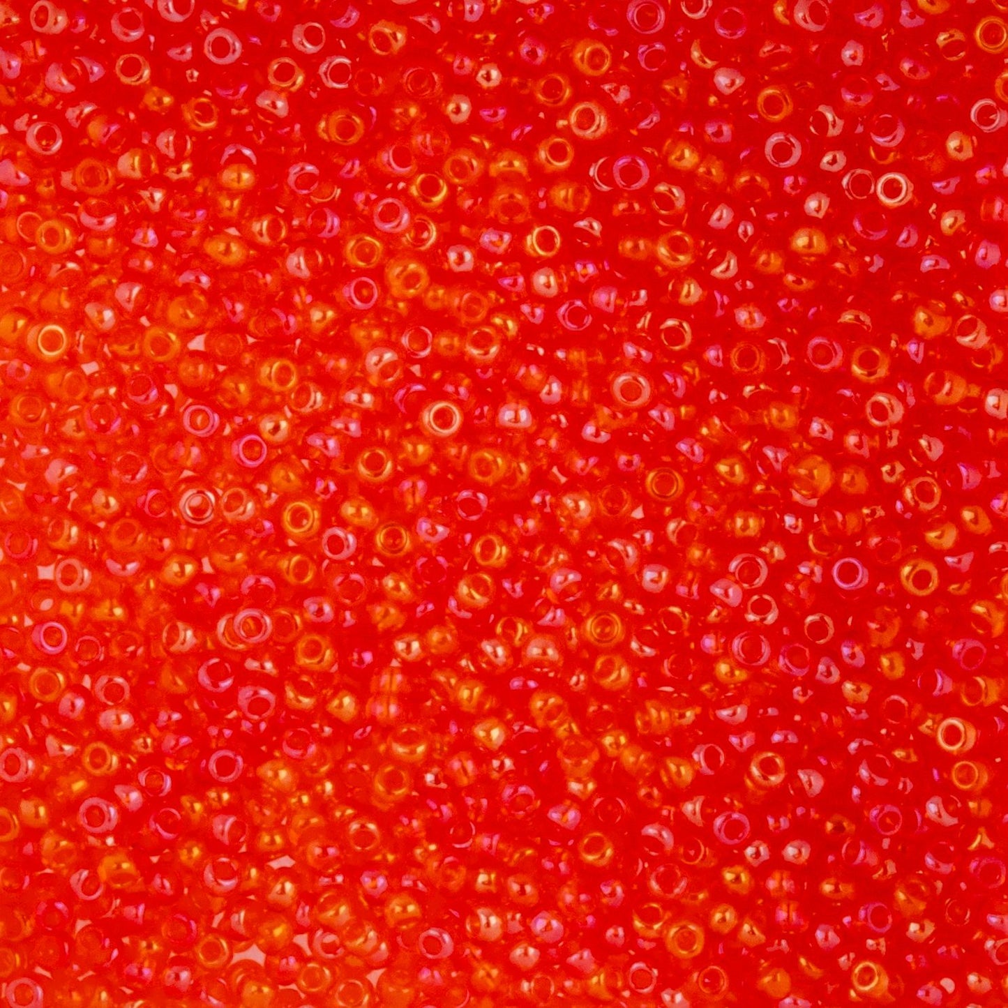 Czech Seed Beads - 10/0 - Transparent Iris Orange (22g)