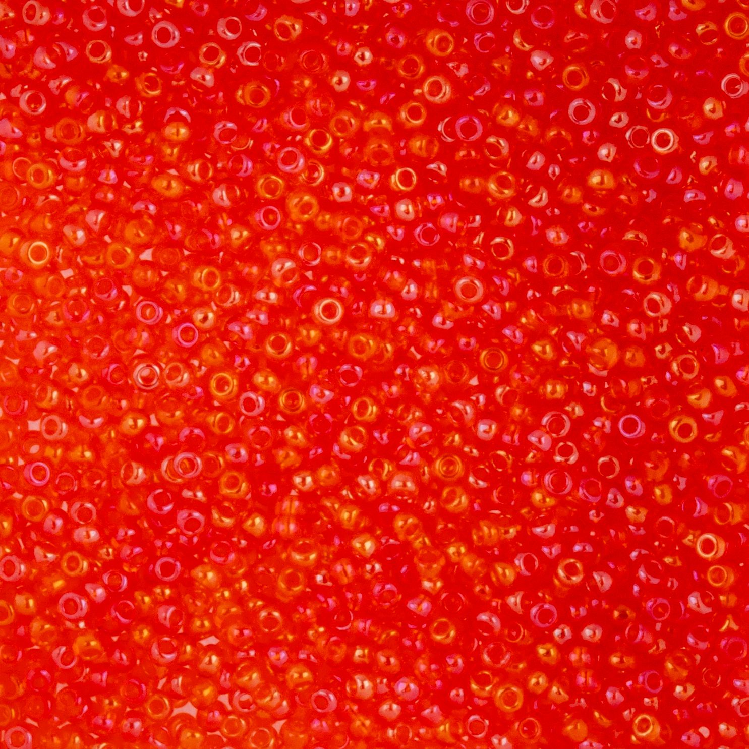 Czech Seed Beads - 10/0 - Transparent Iris Orange (22g)