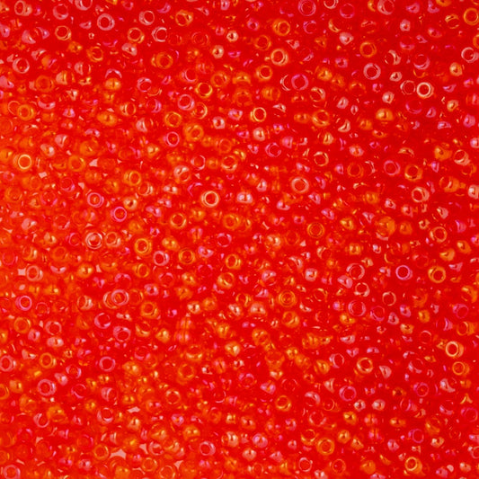 Czech Seed Beads - 10/0 - Transparent Iris Orange (22g)