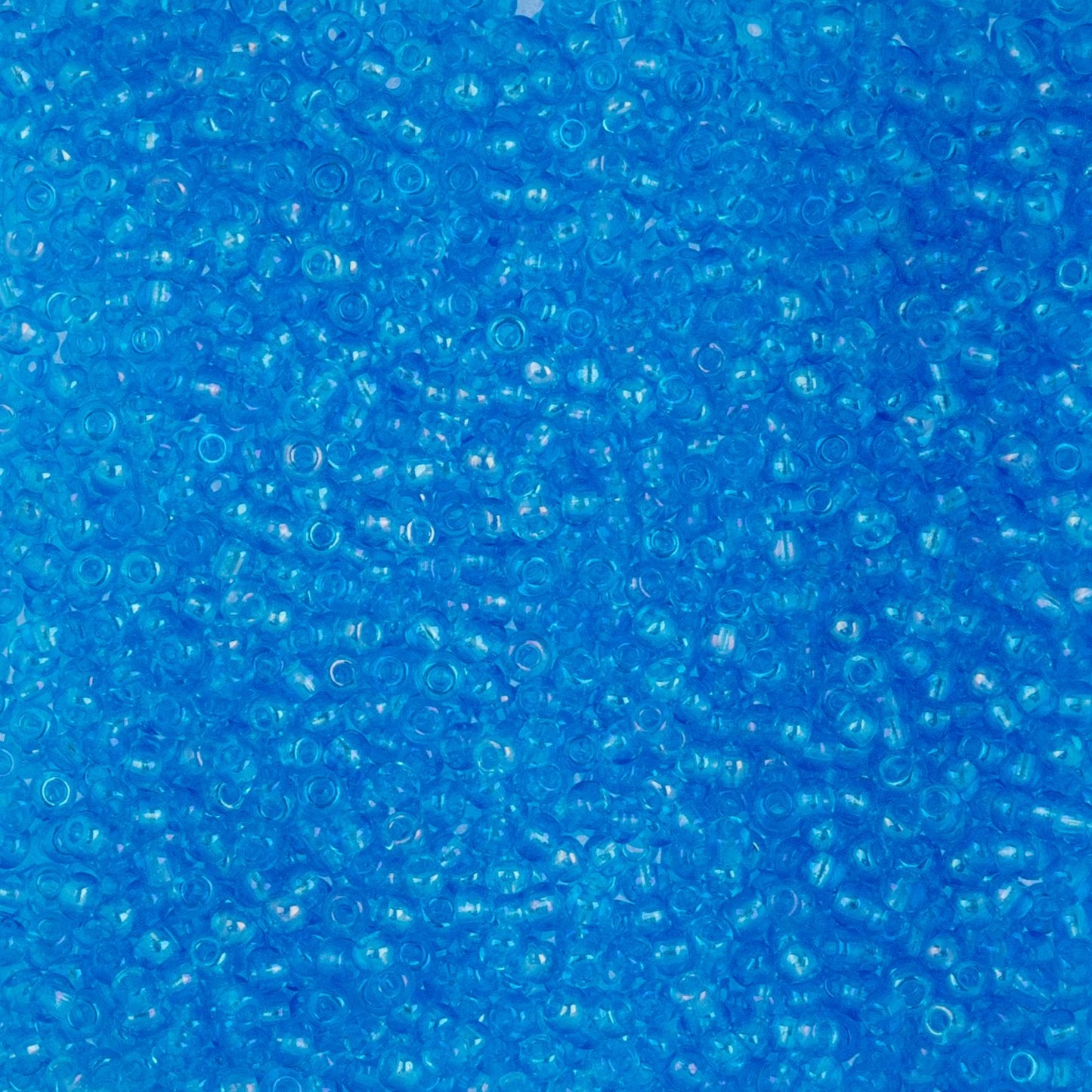 Czech Seed Beads - 10/0 - Transparent Iris Aqua (22g)