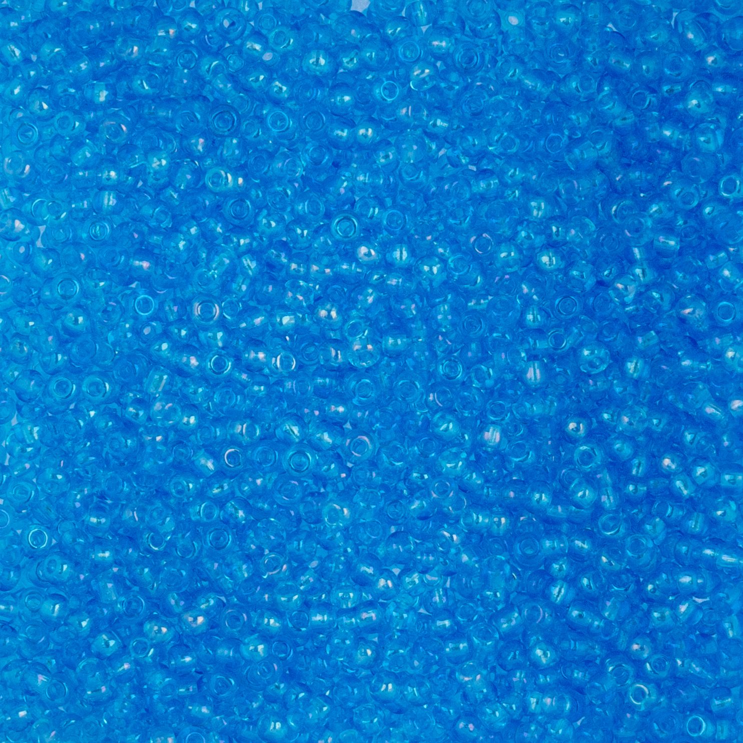 Czech Seed Beads - 10/0 - Transparent Iris Aqua (22g)