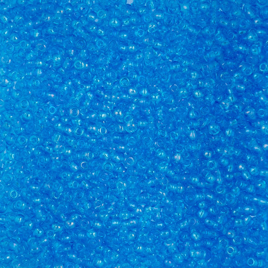 Czech Seed Beads - 10/0 - Transparent Iris Aqua (22g)