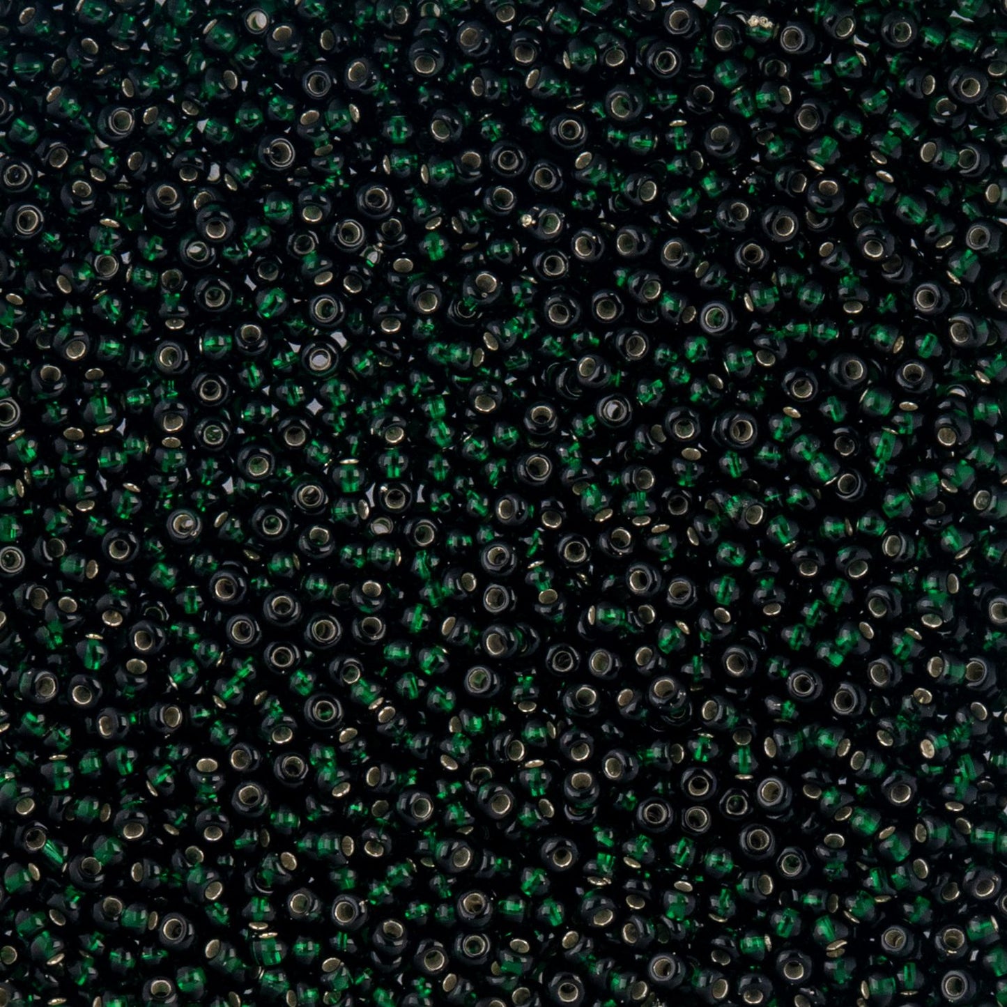 Czech Seed Beads - 10/0 - Silver Lined Dark Green (22g)